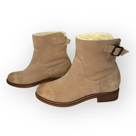 Kelsi Dagger Women's Brooklyn Clay Boots Size 9 Tan Suede Sherpa Ankle Boot - Picture 10 of 10